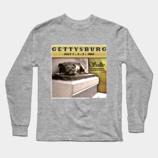 "Sallie" Civil War Dog at Gettysburg by LoyaltyOfDogs Long Sleeve T-Shirt